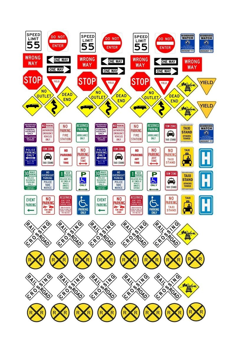 1 87 HO Scale Model Street Railroad Crossing Signs EBay