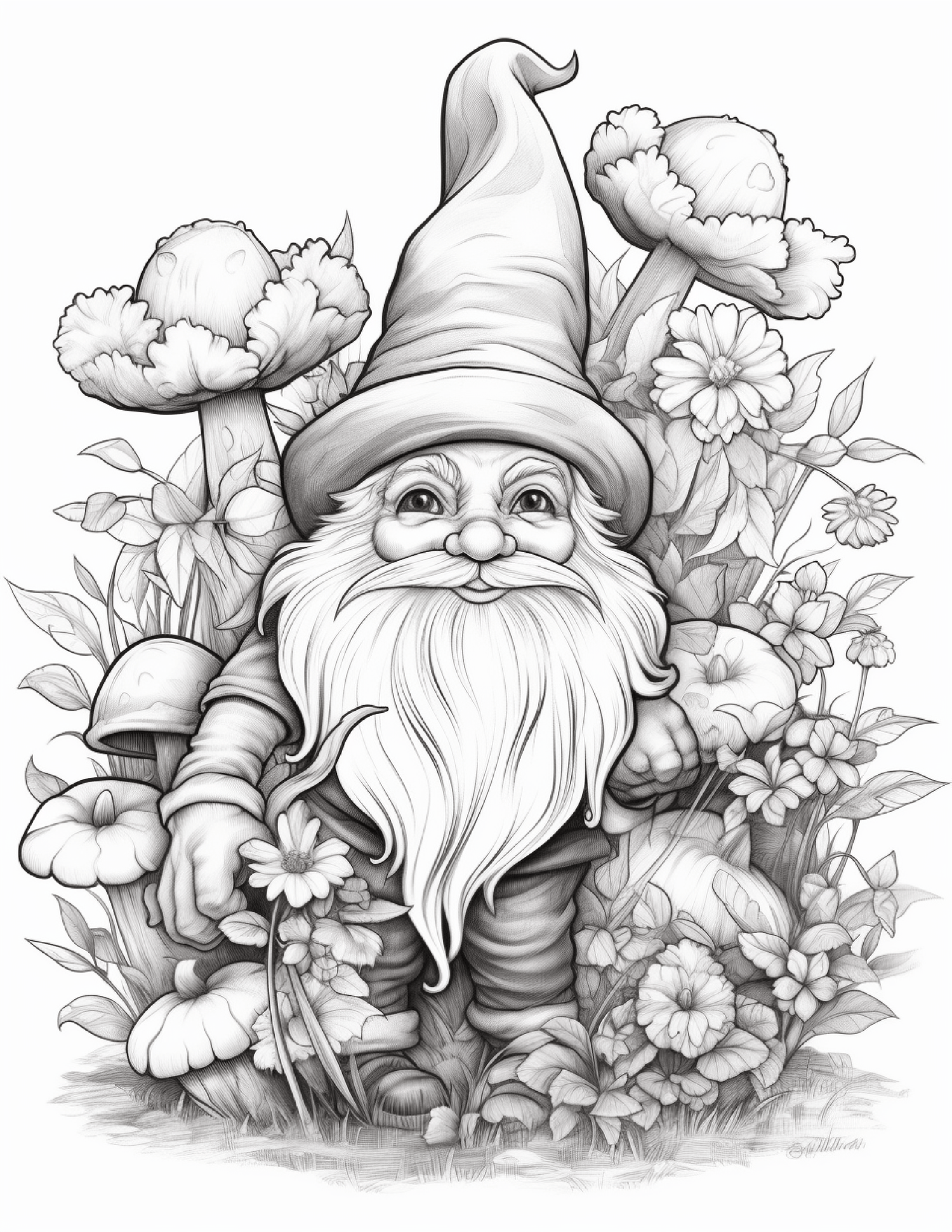 100 Cute Gnomes Coloring Pages For Adults Payhip