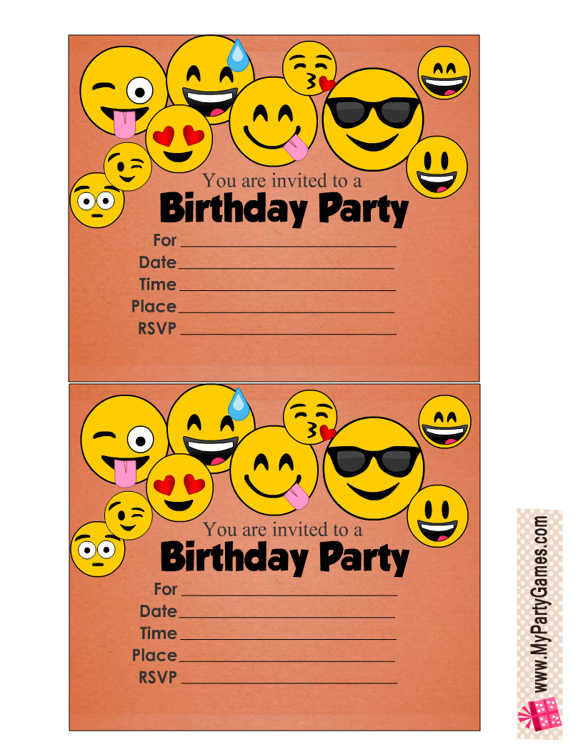 100 Free Printable Kids Birthday Party Invitations