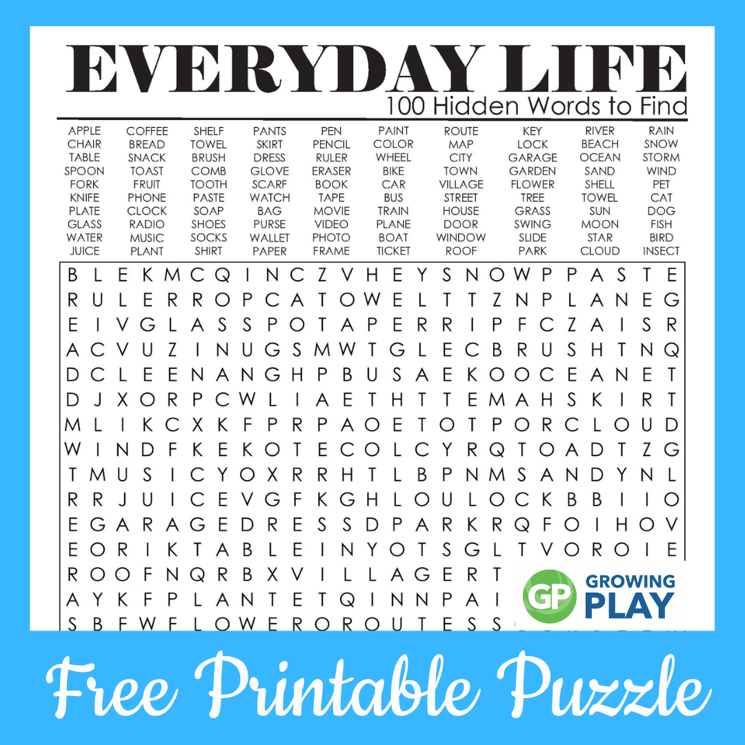 Word Search Free Printable