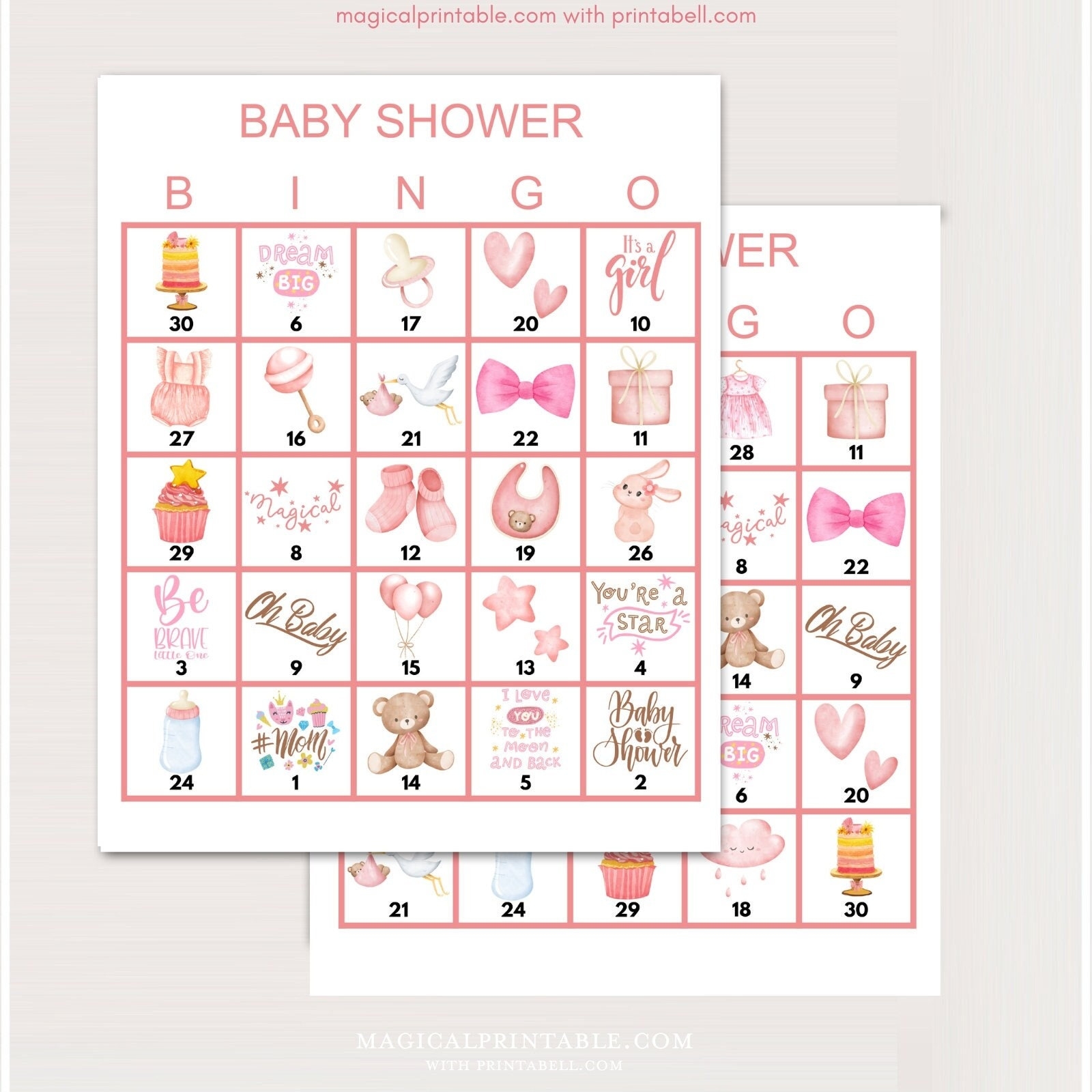 Baby Shower Bingo Free Printable