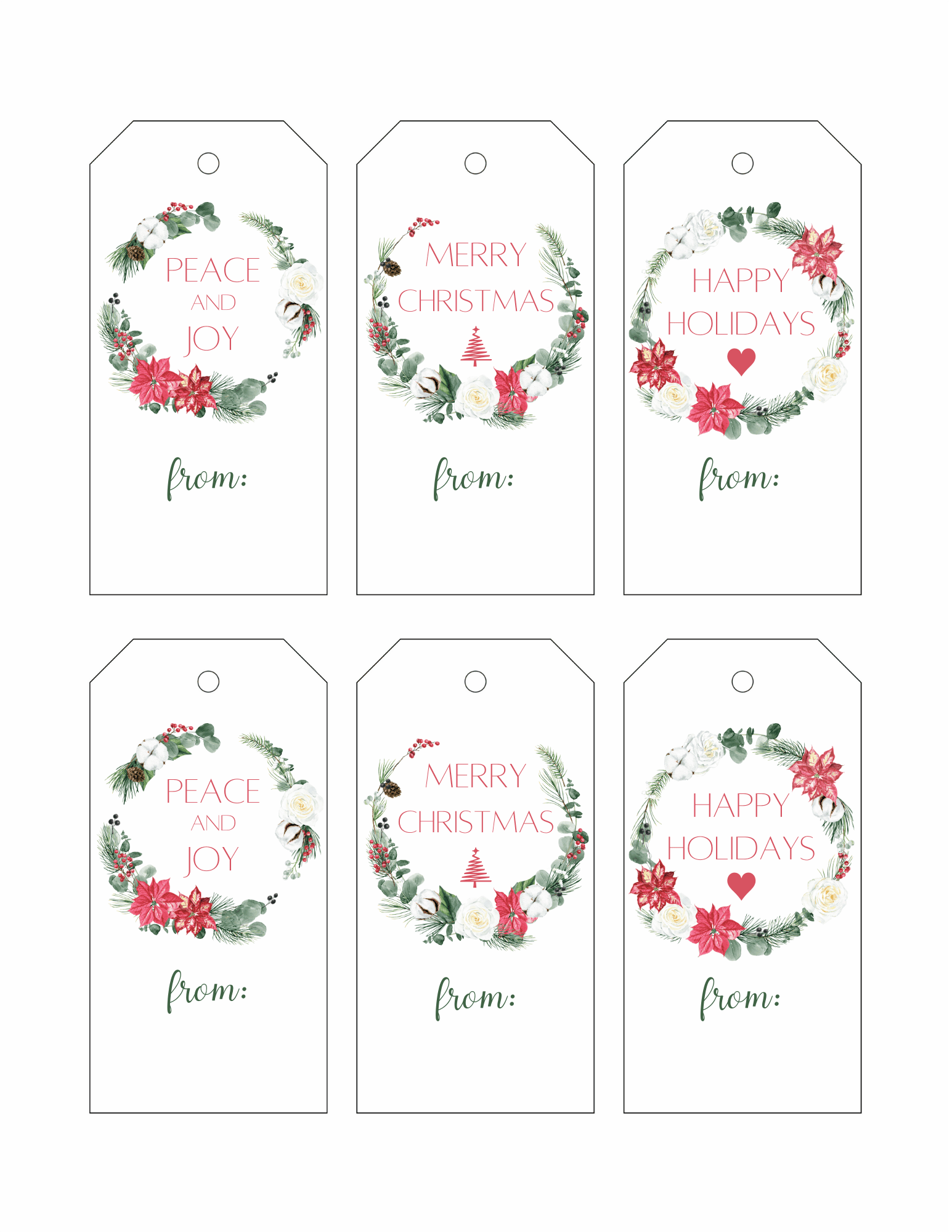 101 Free Printable Christmas Tags You Can Print At Home 2024 So Festive 