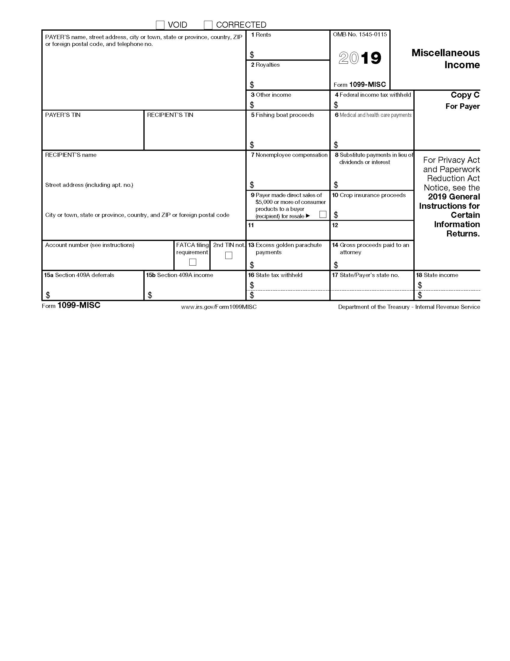 Free Printable 1099 Forms Irs Gov