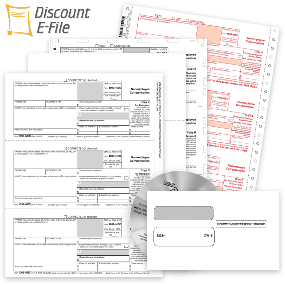 1099NEC Tax Forms For Non Employee Compensation DiscountTaxForms