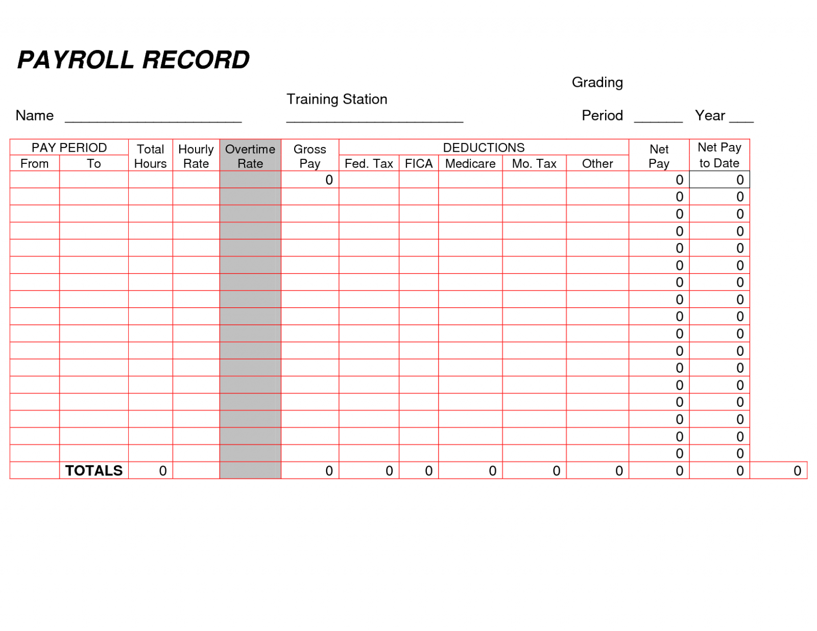 11 Payroll Sample Format