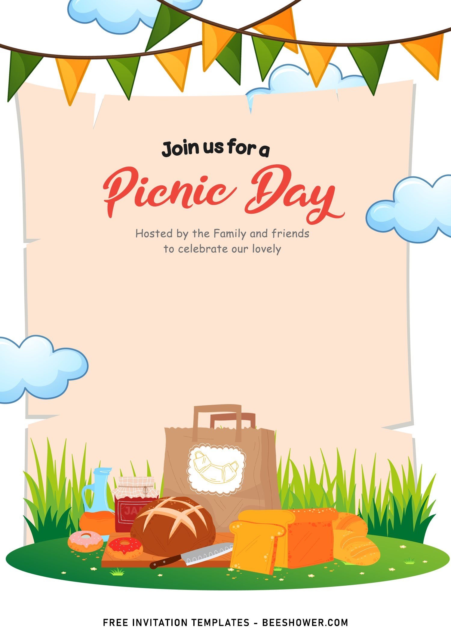11 Wonderful Family Picnic Party Invitation Templates Beeshower