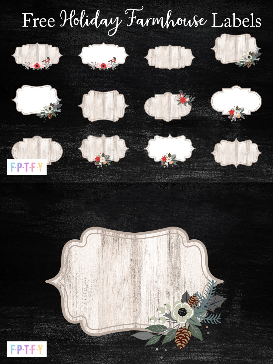 12 Free Holiday Farmhouse Labels Free Pretty Things For You