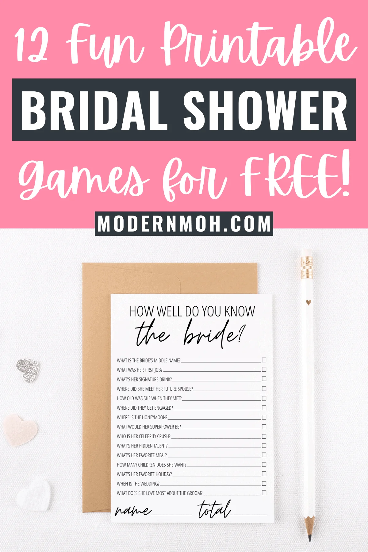 Shower Games Bridal Printable Free