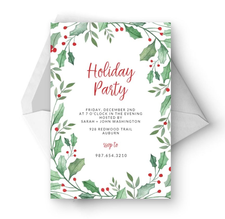 Free Printable Holiday Invitations