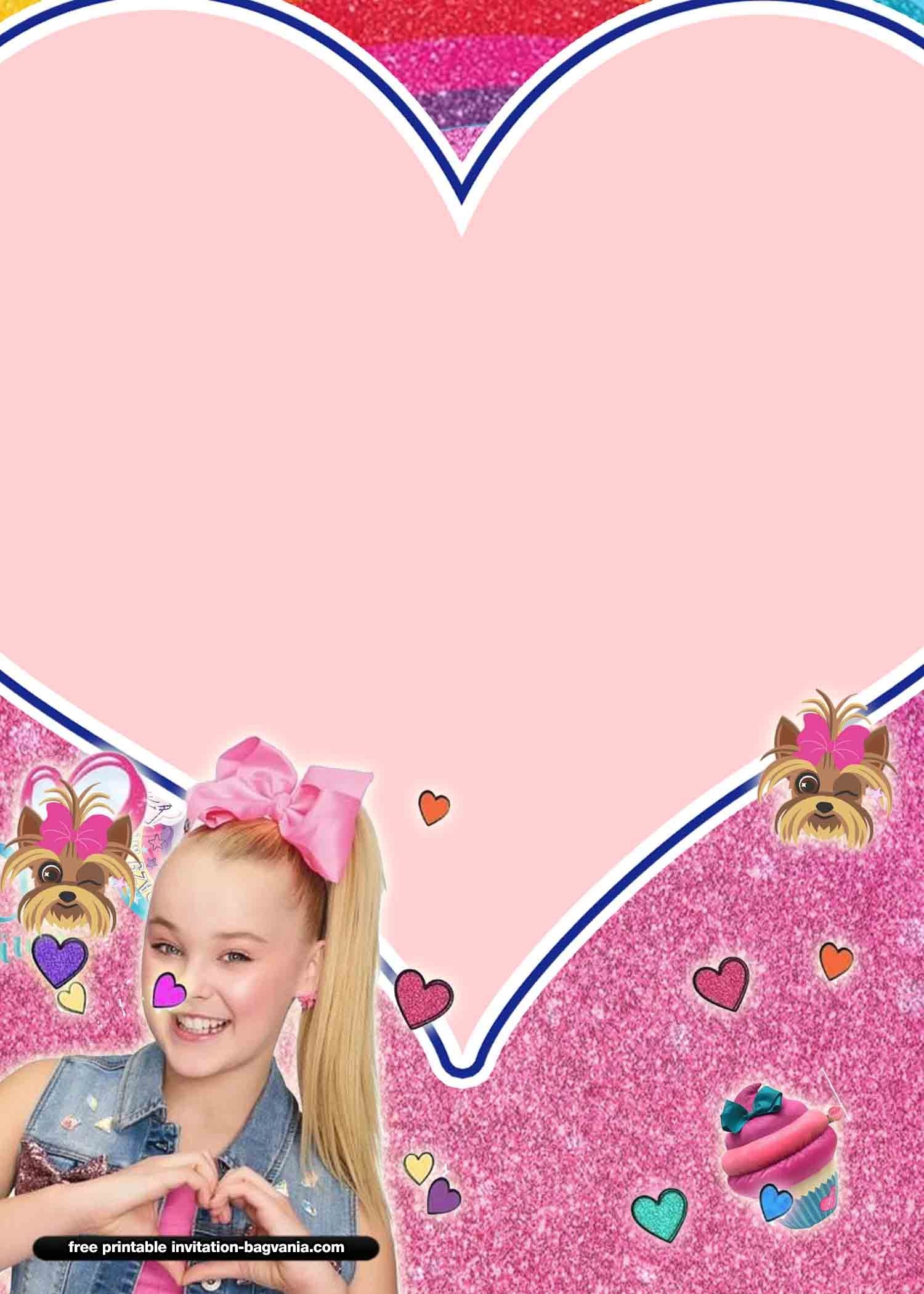13 FREE Jojo Siwa Invitation Templates