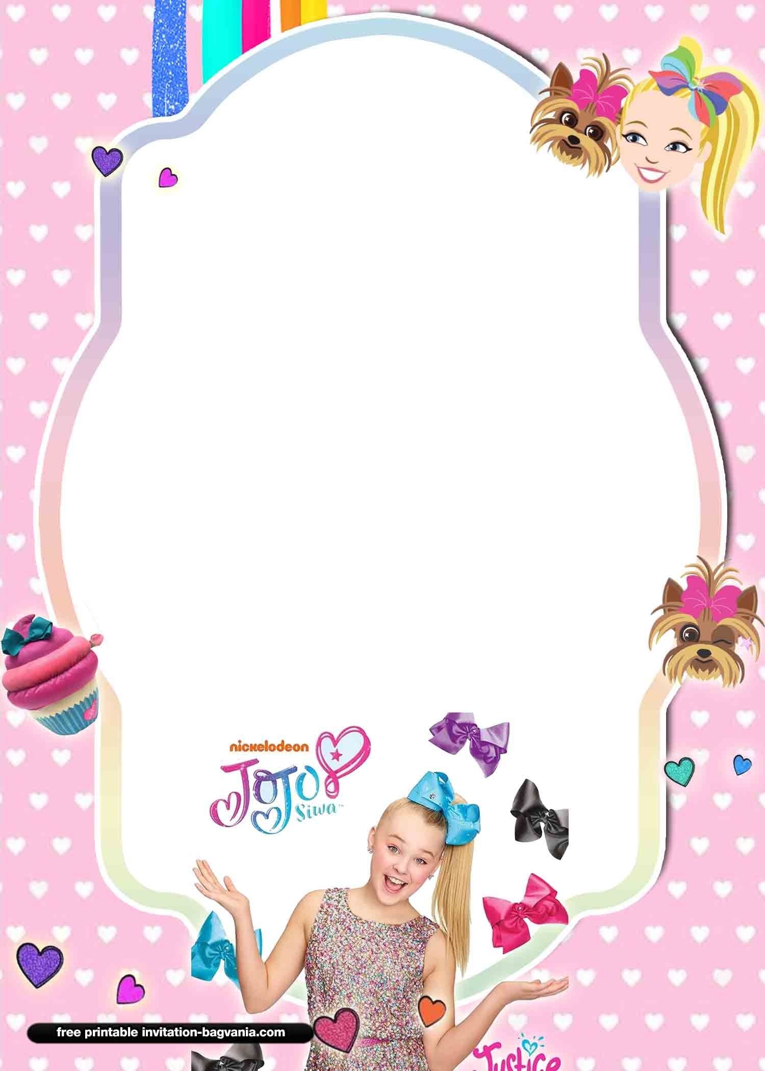 13 FREE Jojo Siwa Invitation Templates