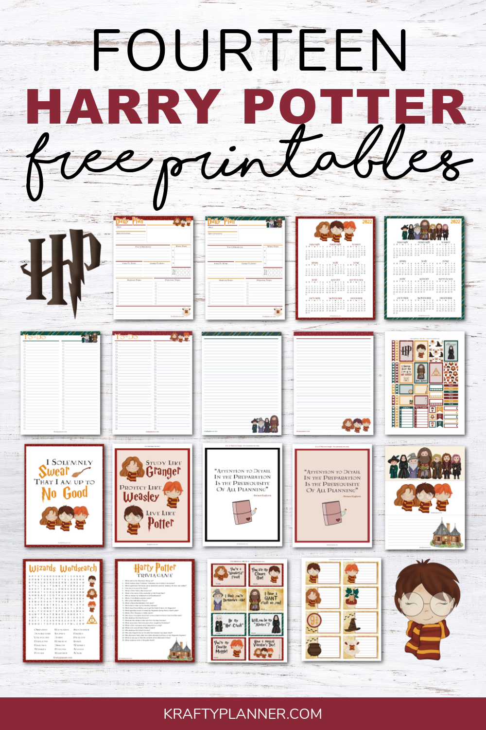 Free Harry Potter Planner Printables