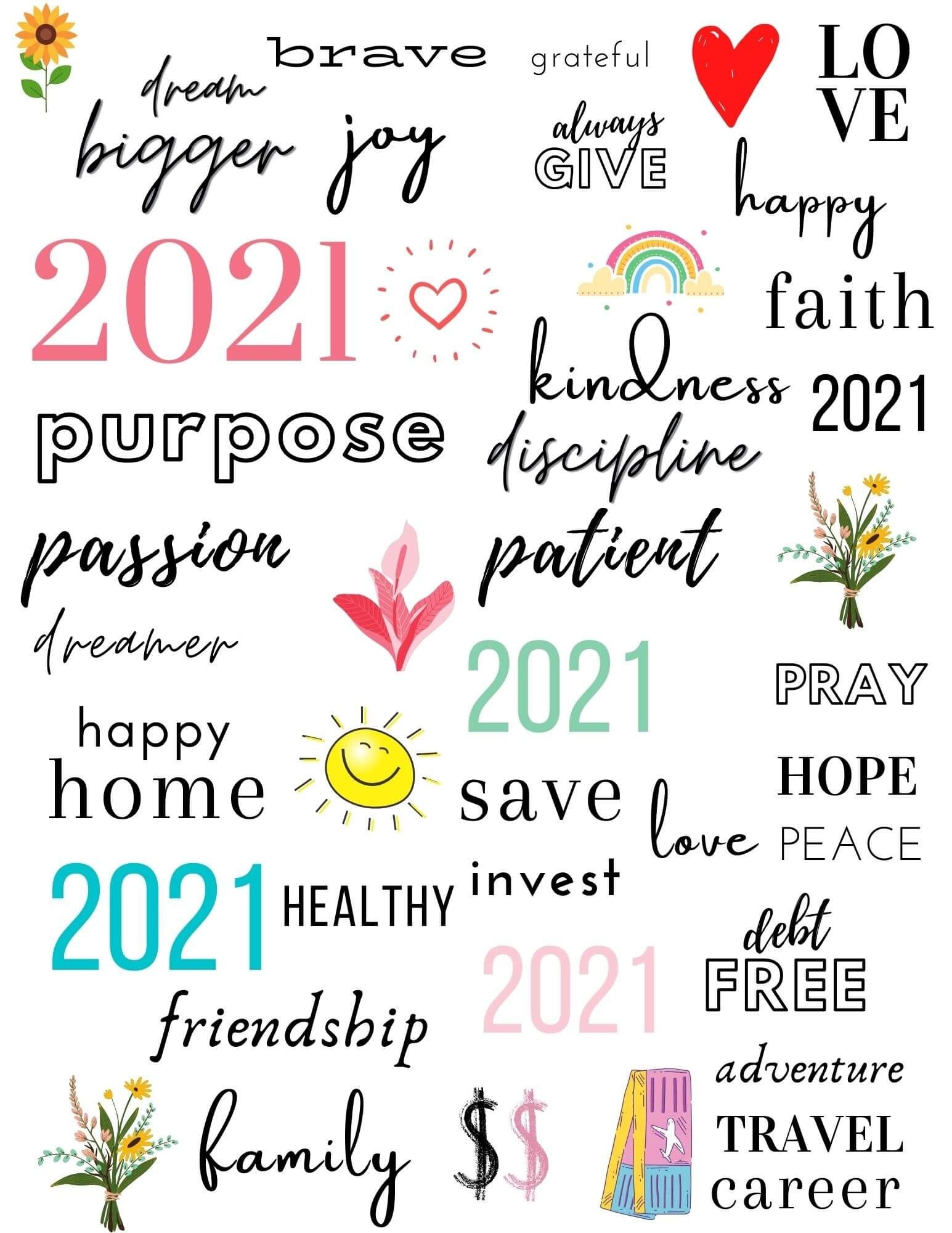 15 Inspiring 2021 Vision Board Ideas Free Printables For Your Vision Board