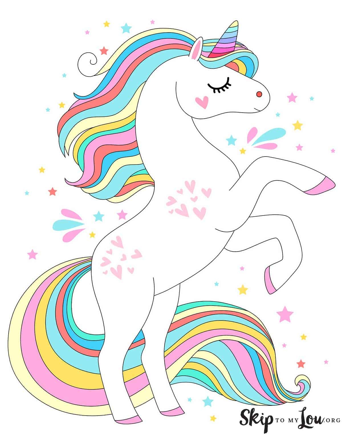 15 Magical Unicorn Coloring Pages Print For Free Skip To My Lou