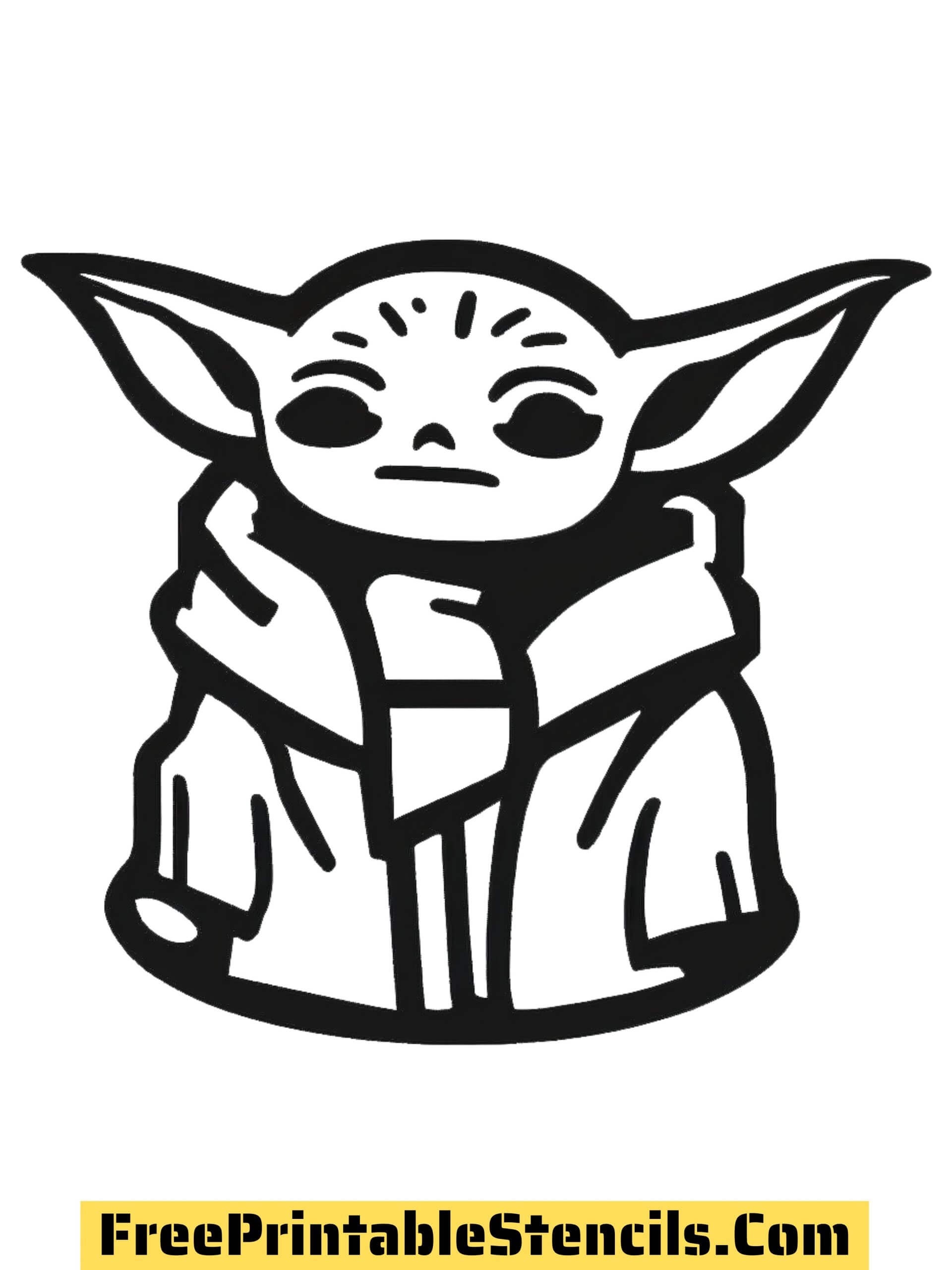 18 Baby Yoda Free Printable Stencils And Silhouettes Free Printable Stencils