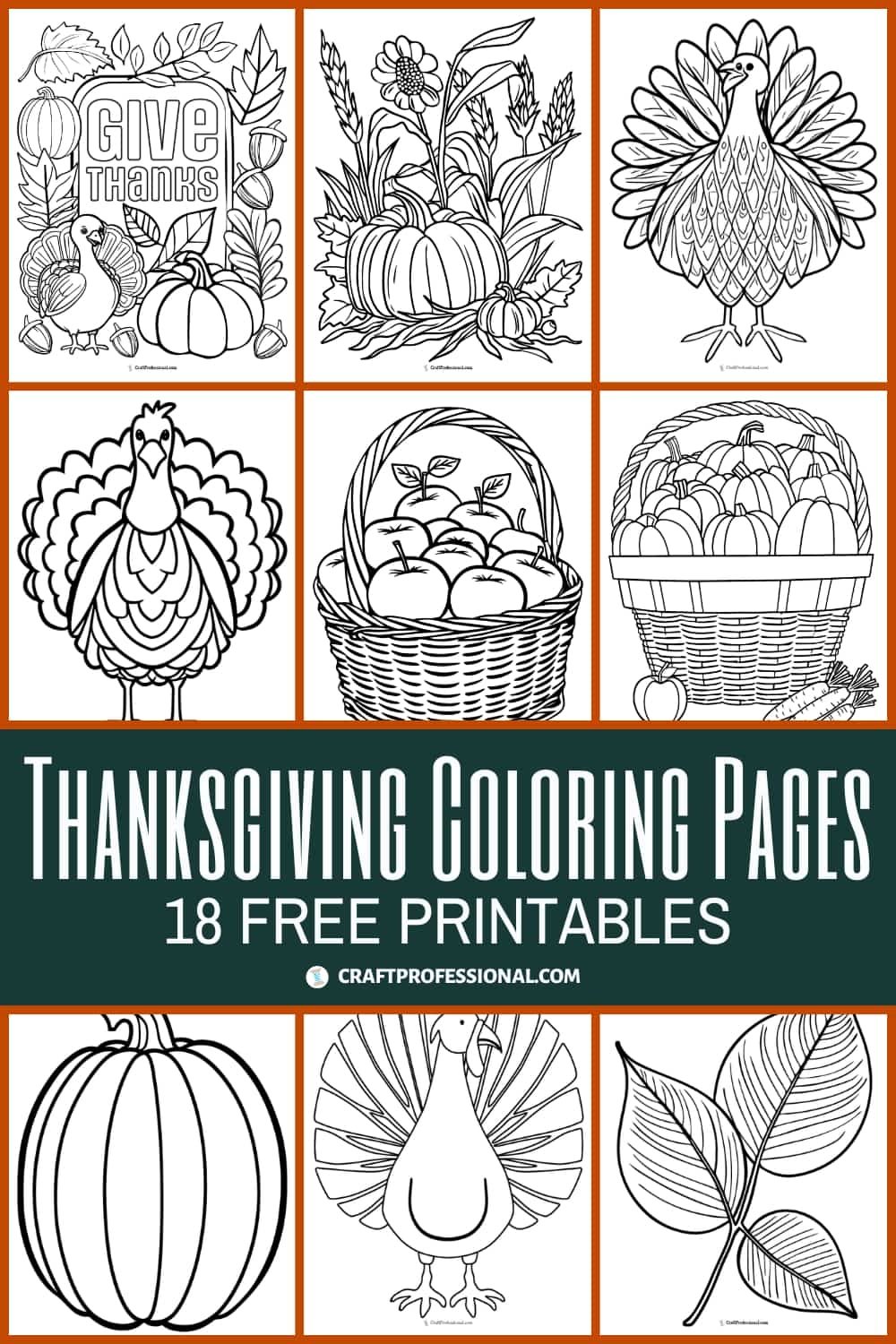 Thanksgiving Printable Coloring Pages Free