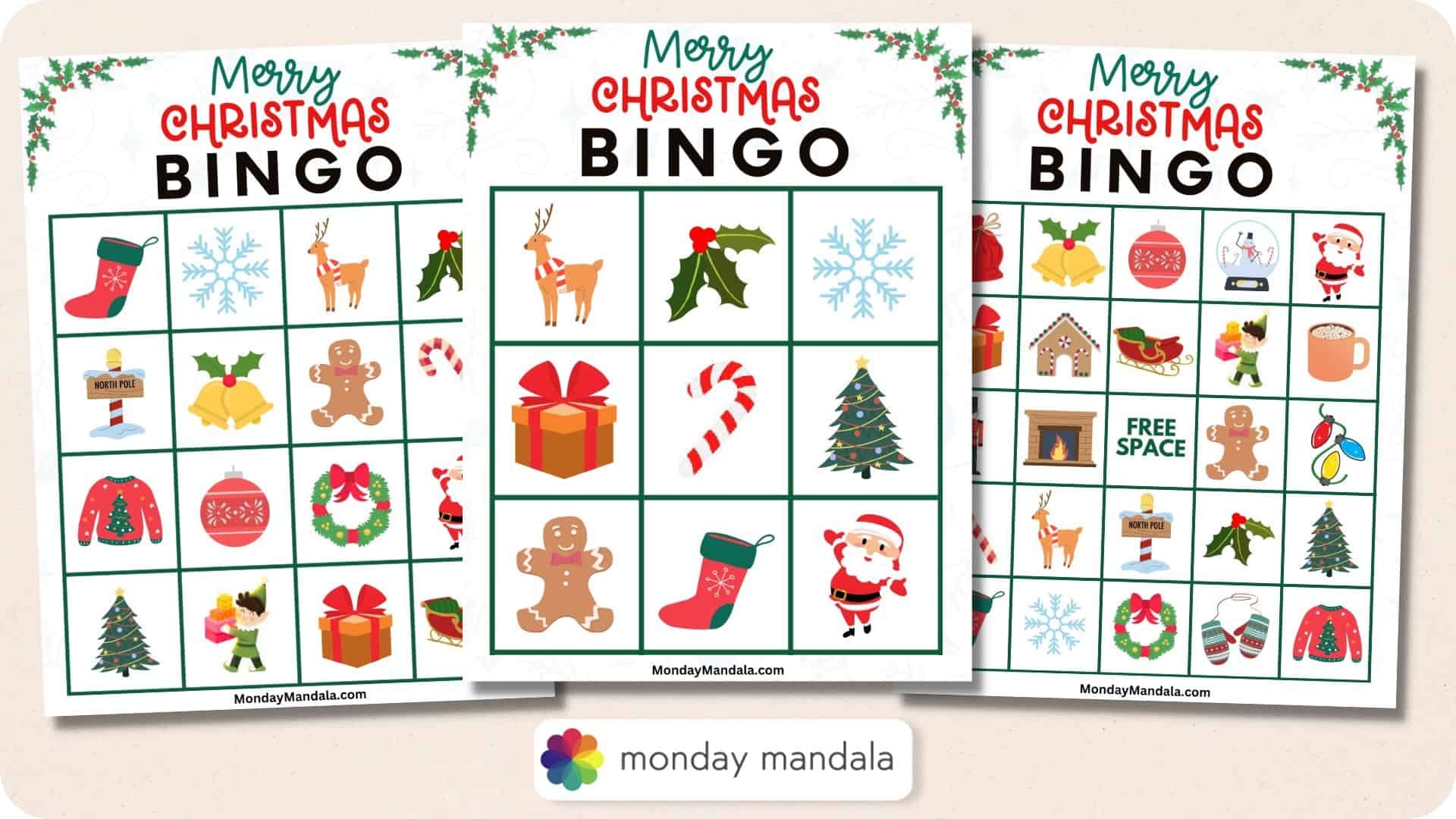 Christmas Bingo Cards Free Printable