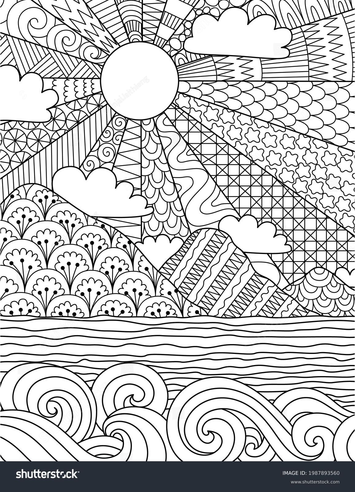 2 588 Zentangle Beach Images Stock Photos 3D Objects Vectors Shutterstock