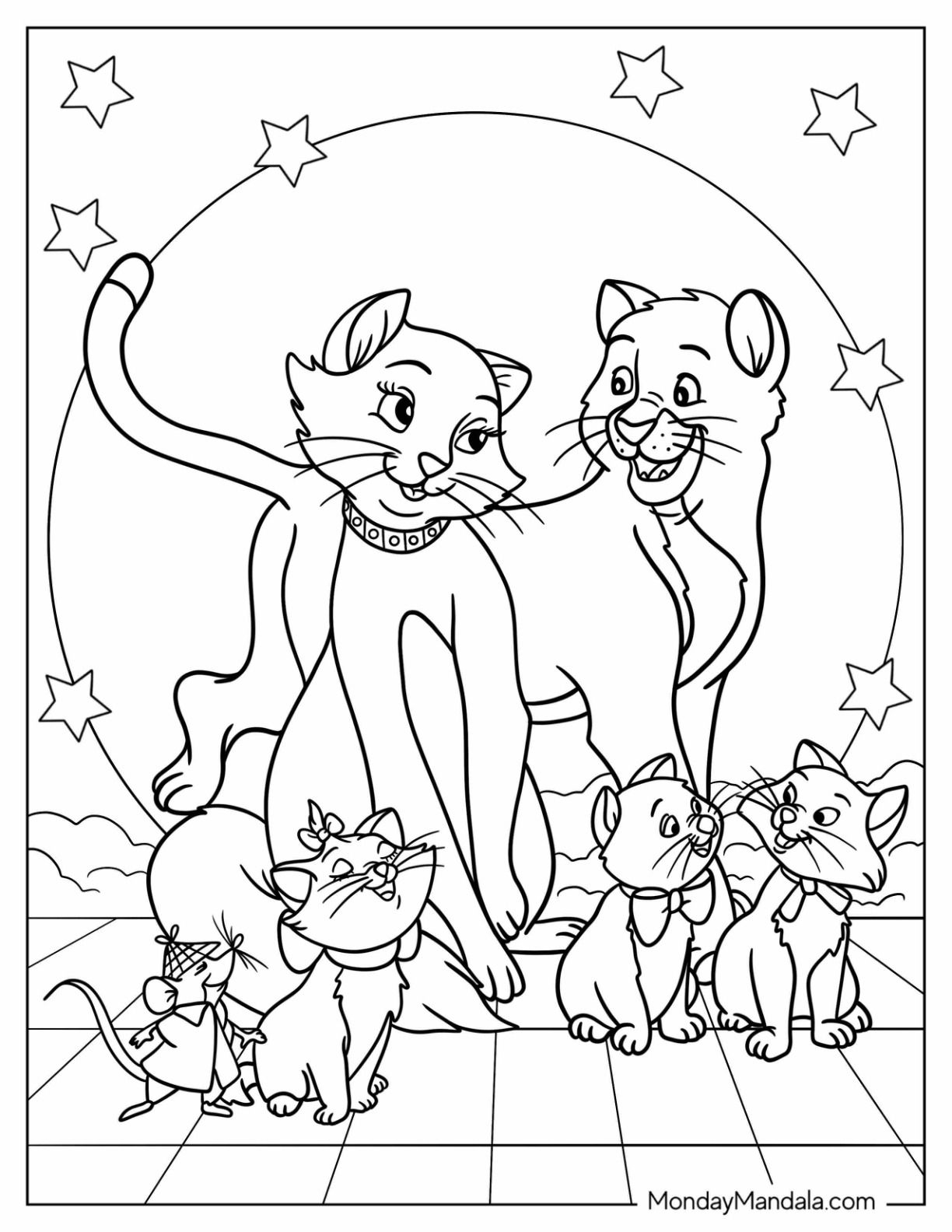 20 Aristocats Coloring Pages Free PDF Printables 