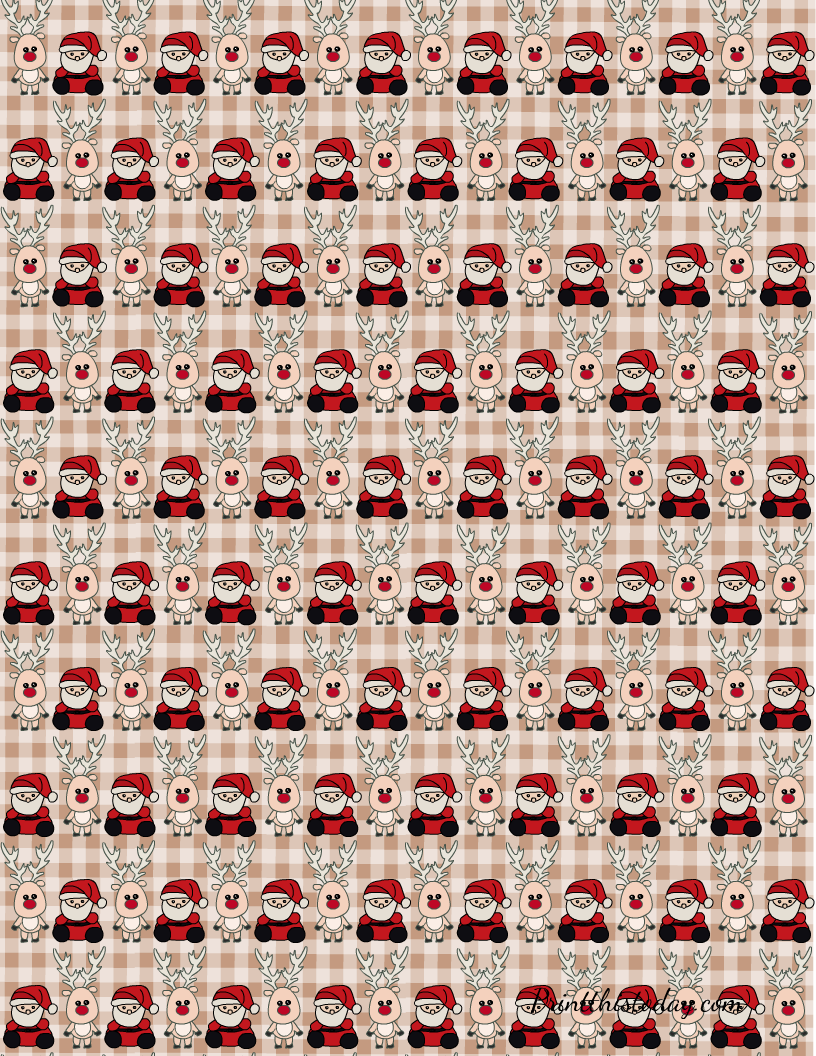 20 Free Printable Cute Christmas Scrapbook Papers