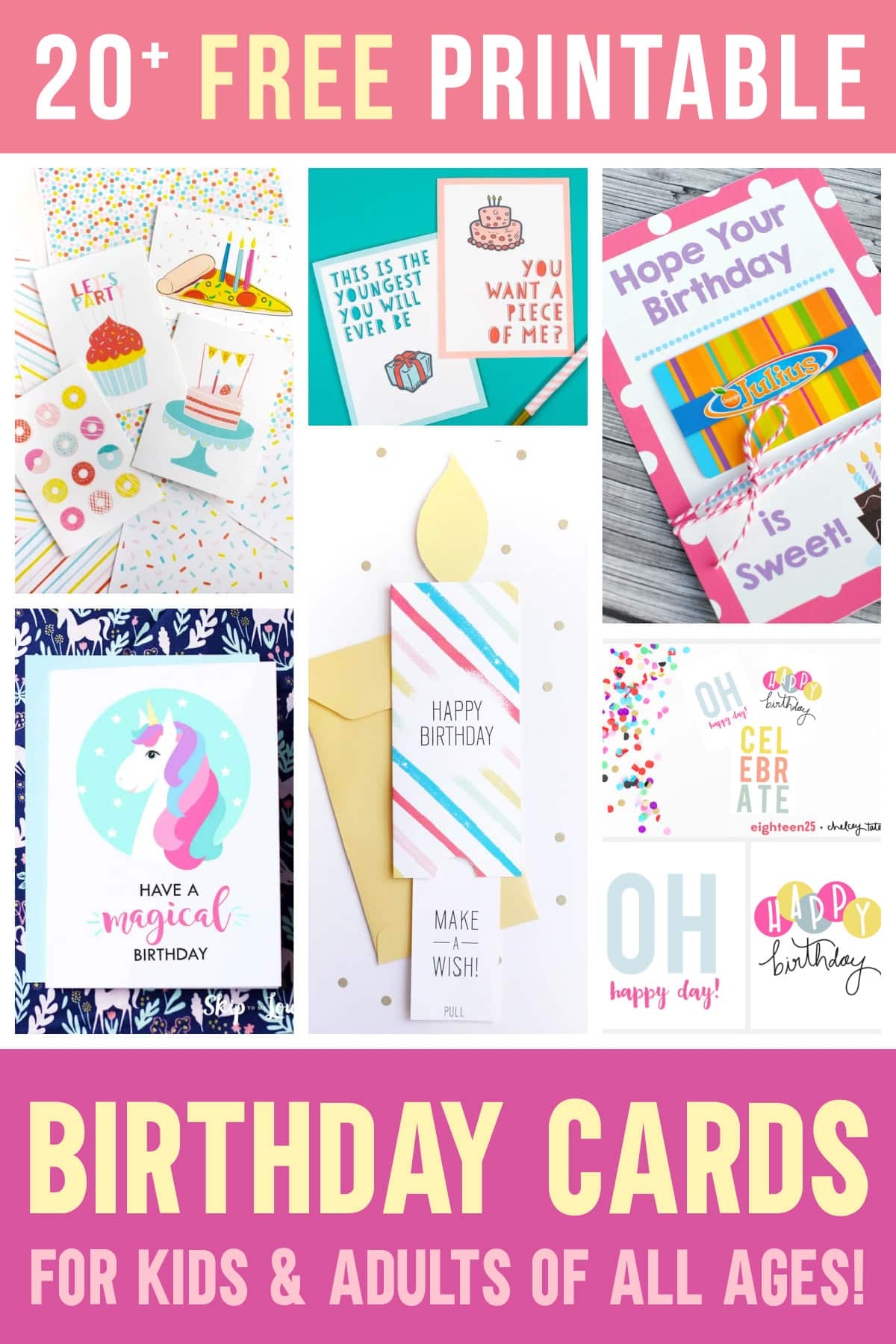 20 Fun Free Printable Birthday Cards Happiness Is Homemade