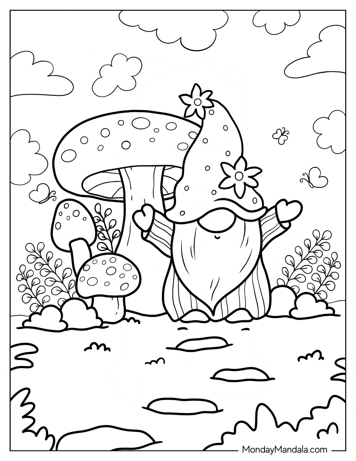 20 Gnome Coloring Pages Free PDF Printables 