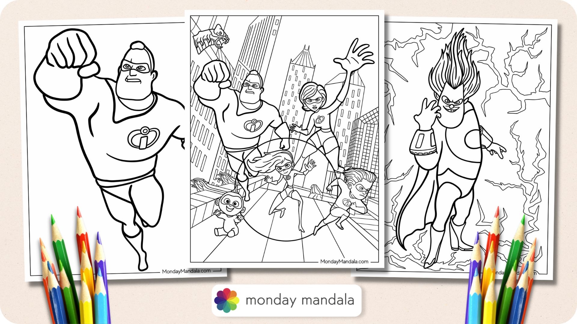 20 Incredibles Coloring Pages Free PDF Printables 