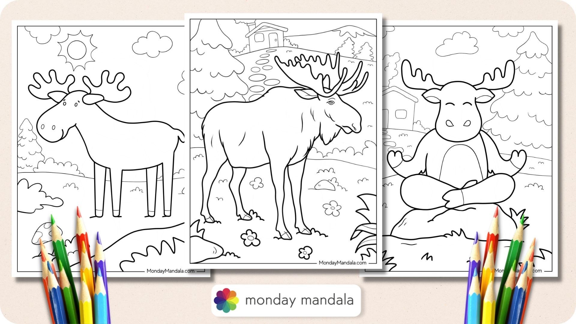 20 Moose Coloring Pages Free PDF Printables 