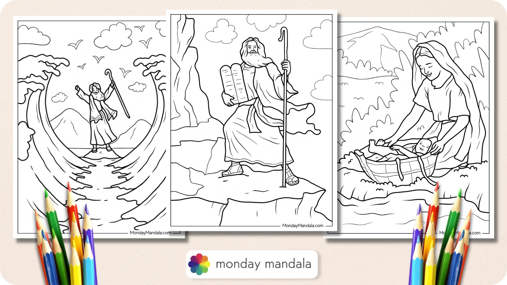 20 Moses Coloring Pages Free PDF Printables 