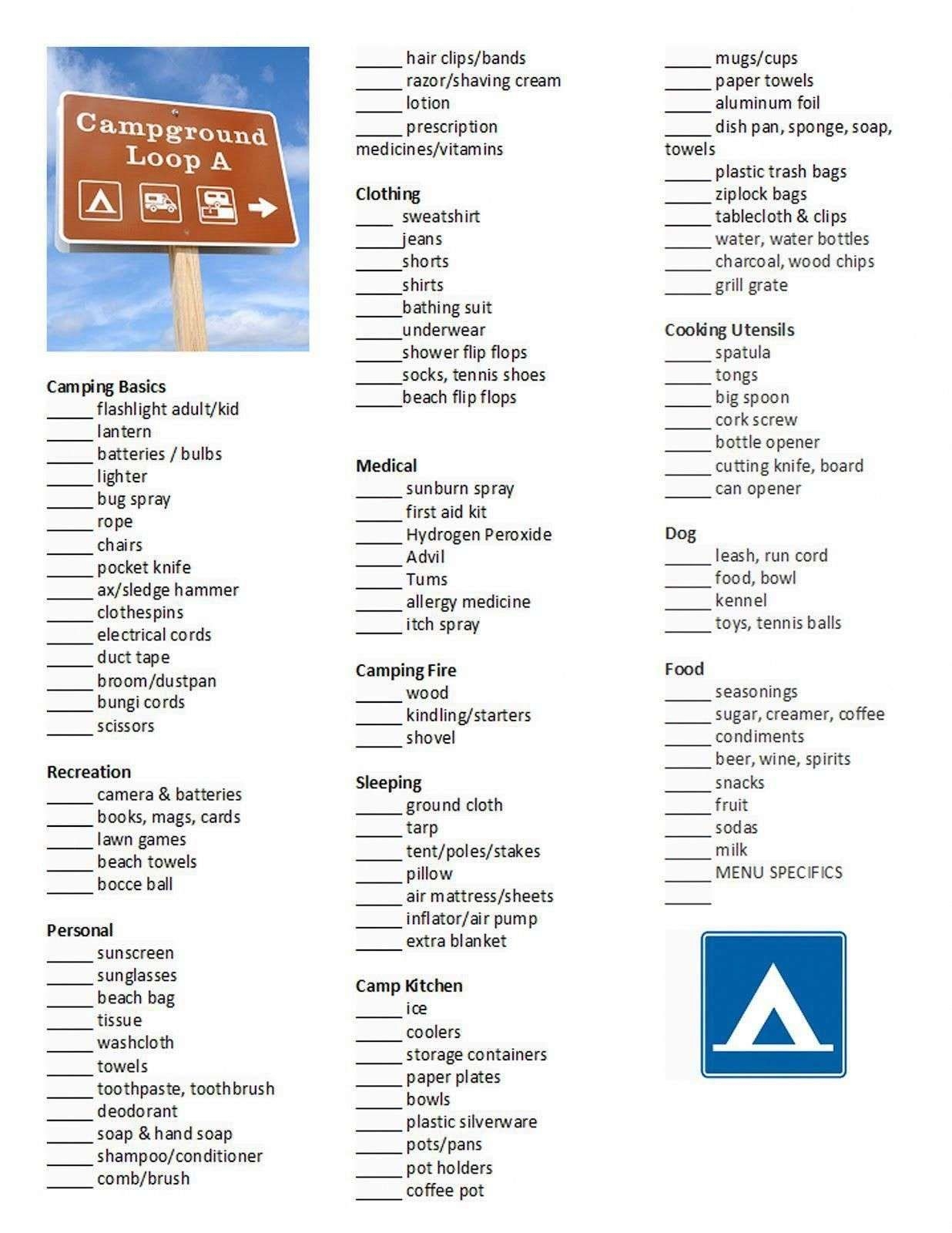 20 Rv Camping Checklist Raahi Camping Supplies Camping Checklist Camping Trips