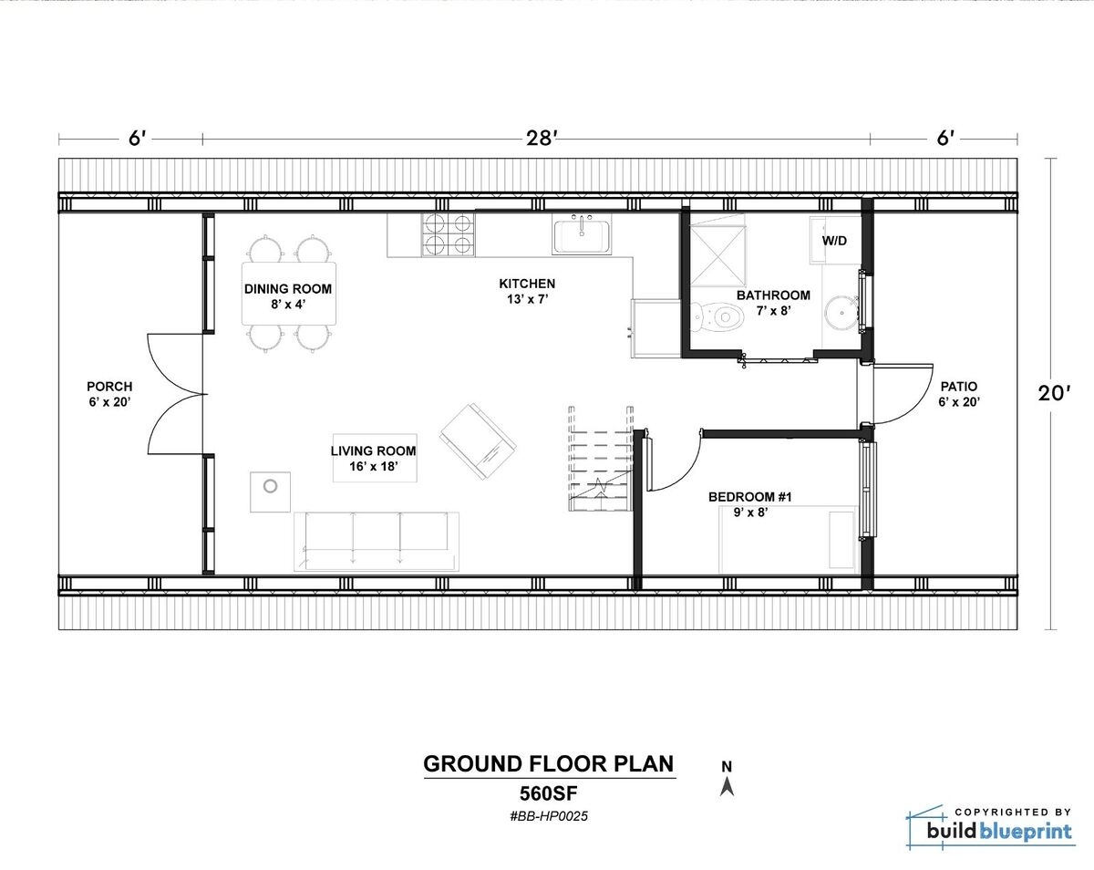 20 X 28 Modern A Frame Cabin Architectural Plans Blueprint PDF Download EBay