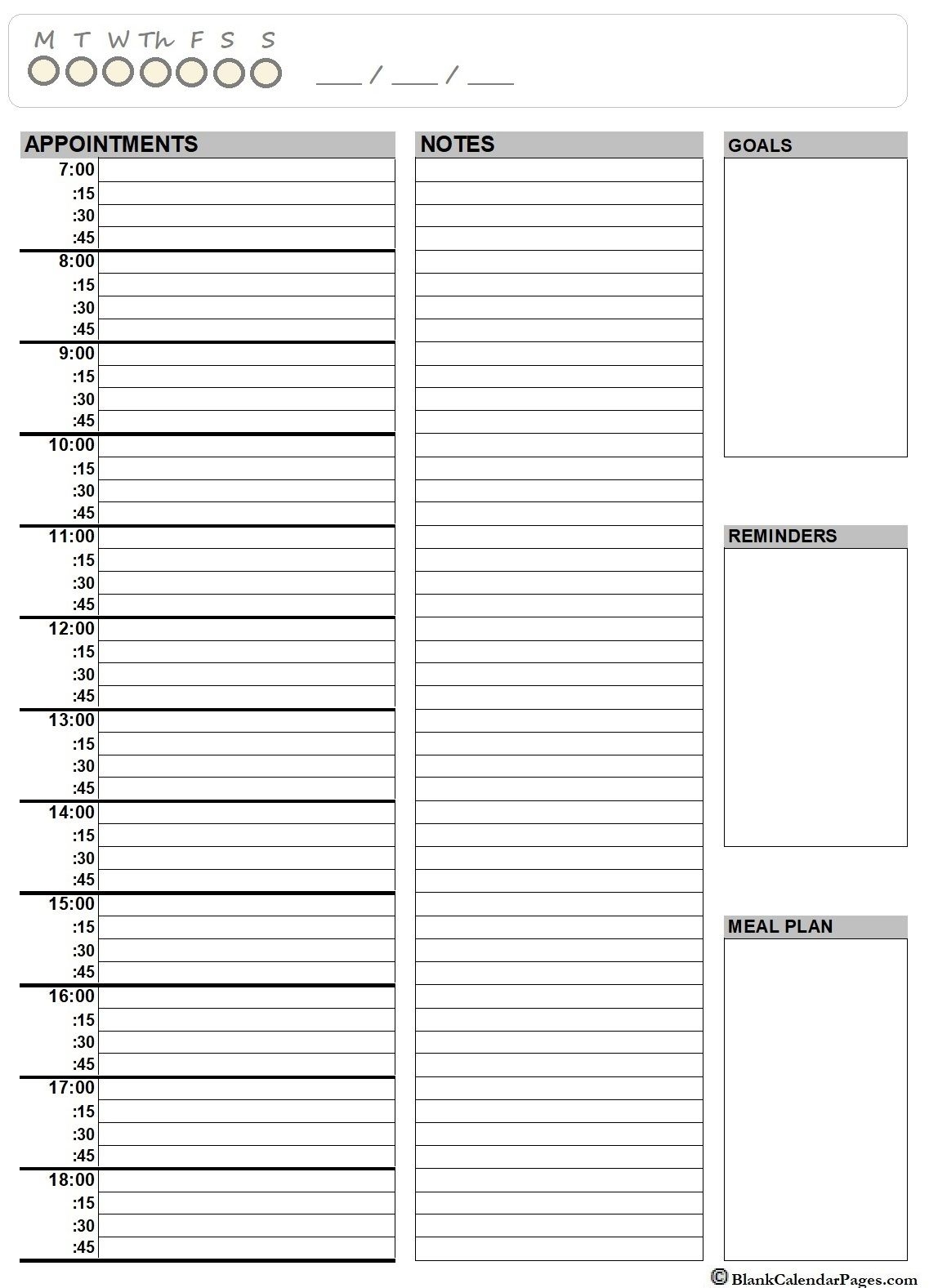 2024 Printable Daily Planner Planner Templates