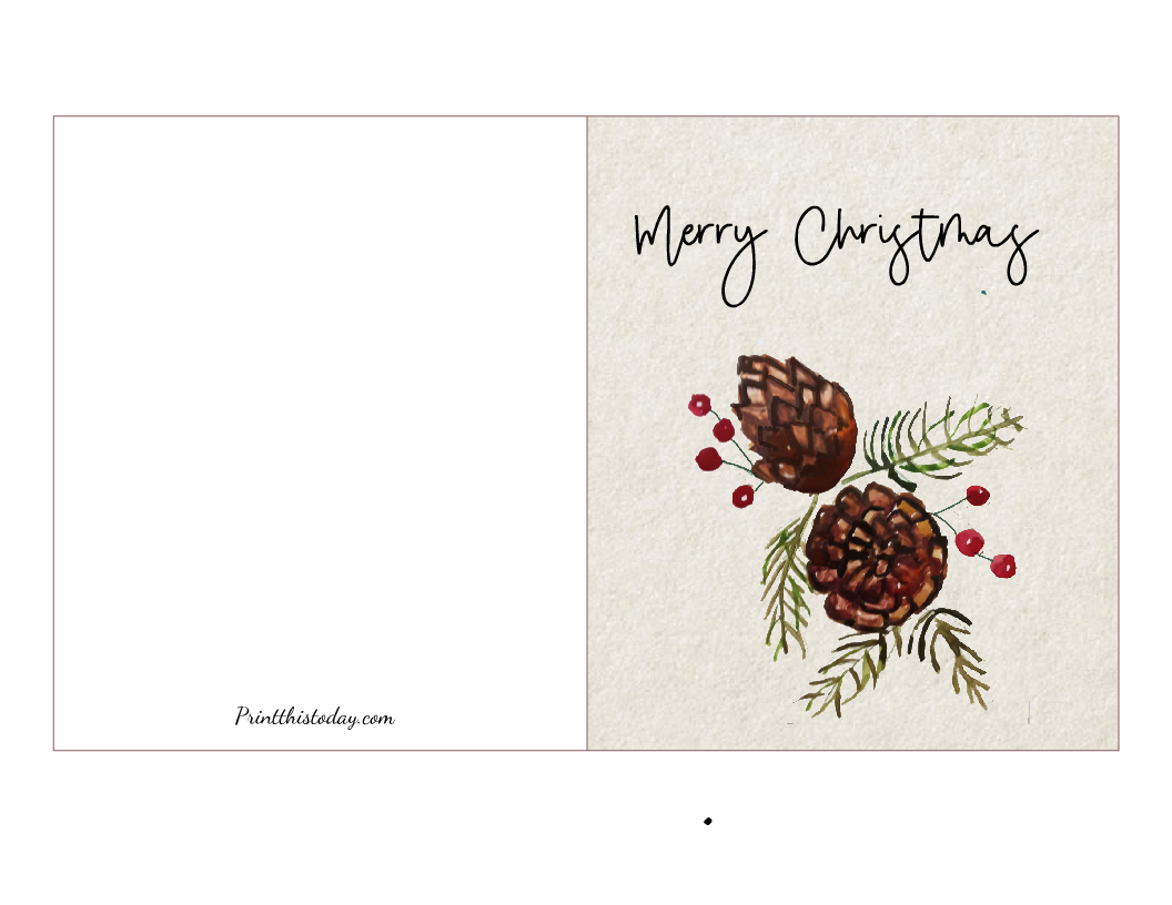 21 Free Printable Handmade Watercolor Christmas Cards