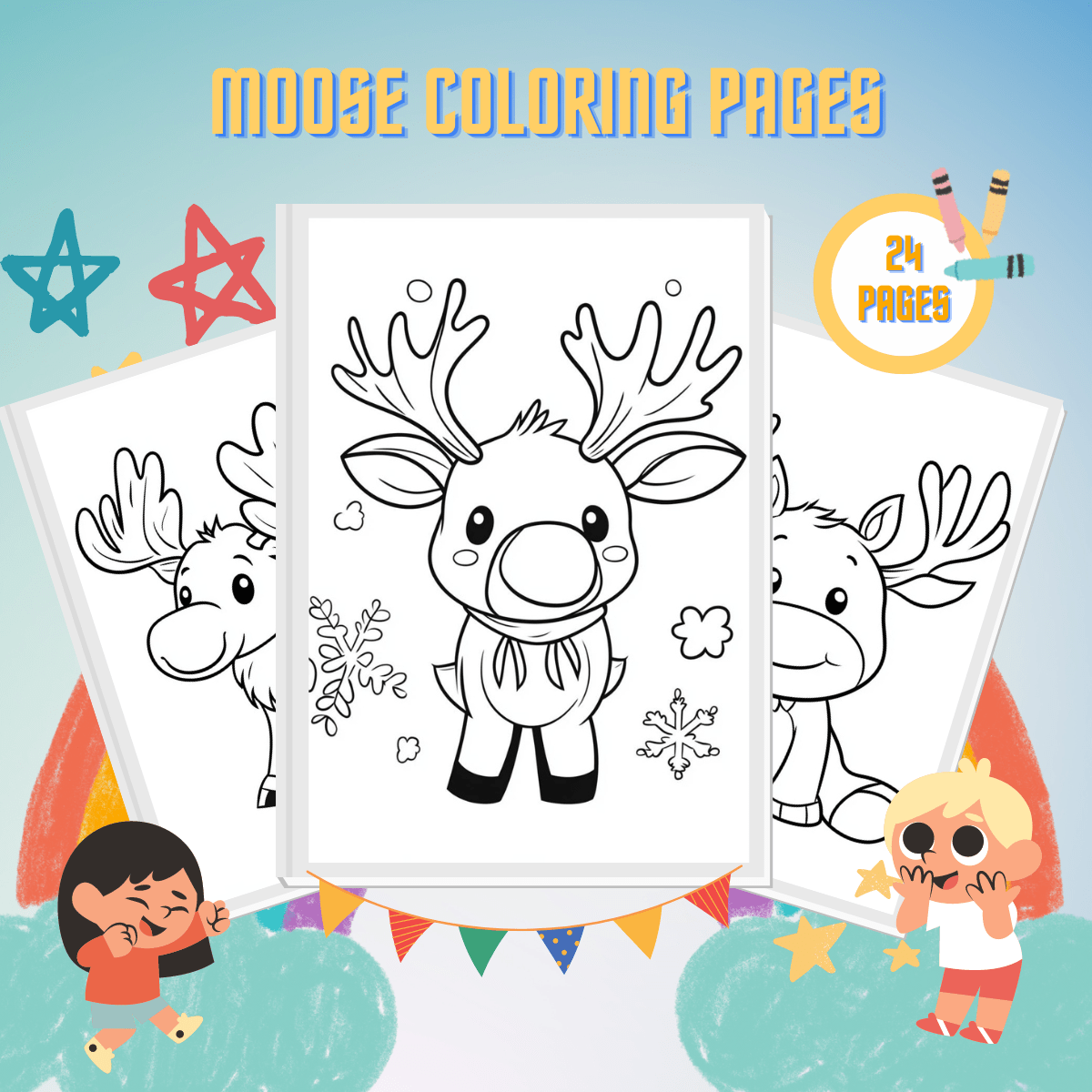 24 Moose Coloring Pages Fun Free Printable For Kids