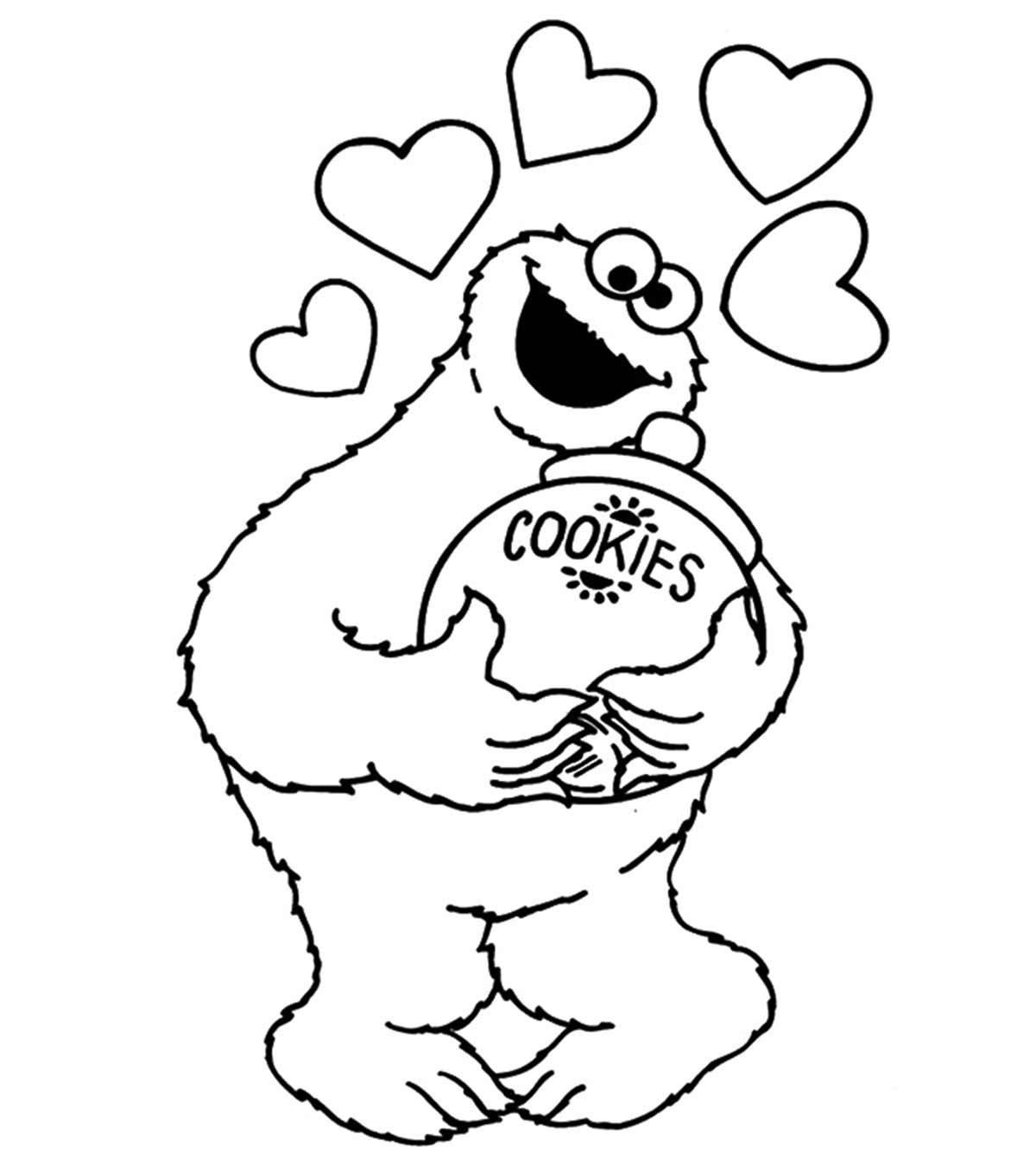 25 Cute Funny Cookie Monster Coloring Pages Your Toddler Will Love