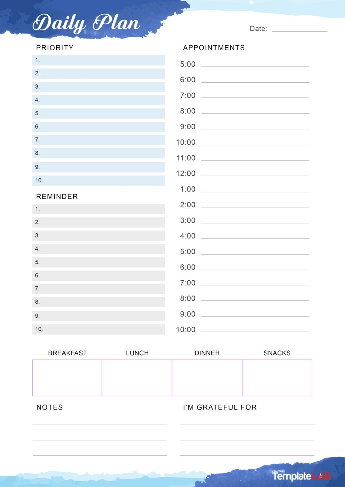 Free Printable Daily Planners