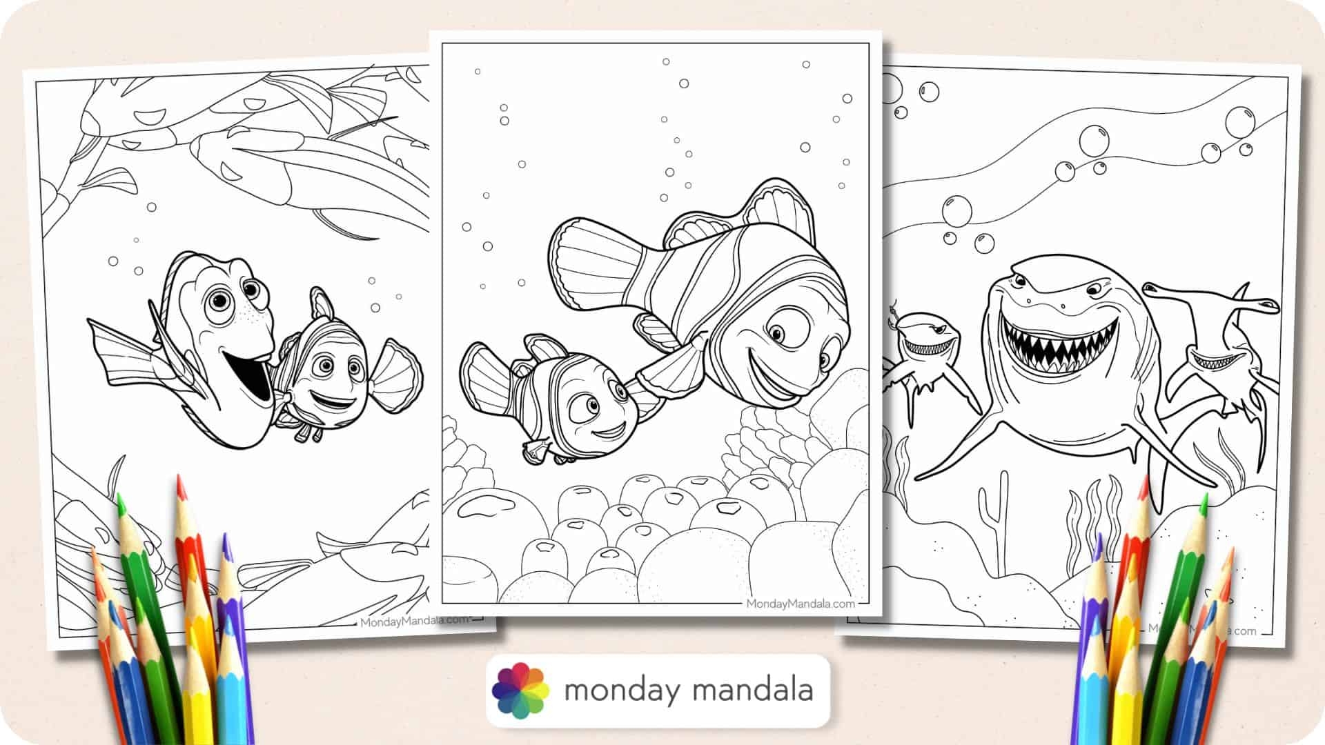 28 Finding Nemo Coloring Pages Free PDF Printables 