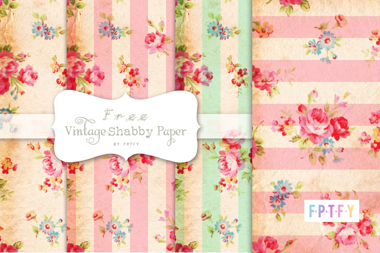 3 Free Vintage Shabby Digital Papers Free Pretty Things For You