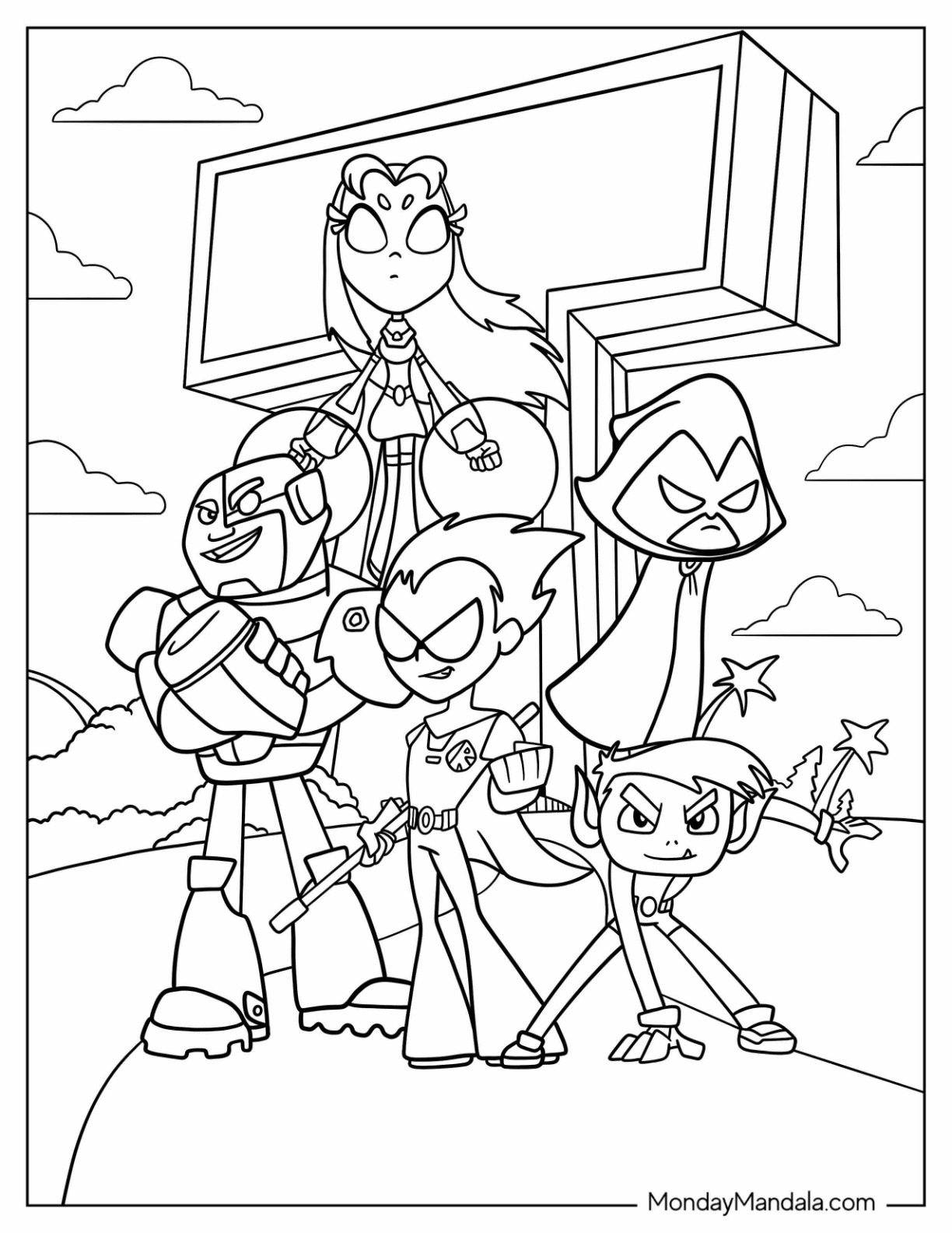 30 Cartoon Coloring Pages Free PDF Printables 
