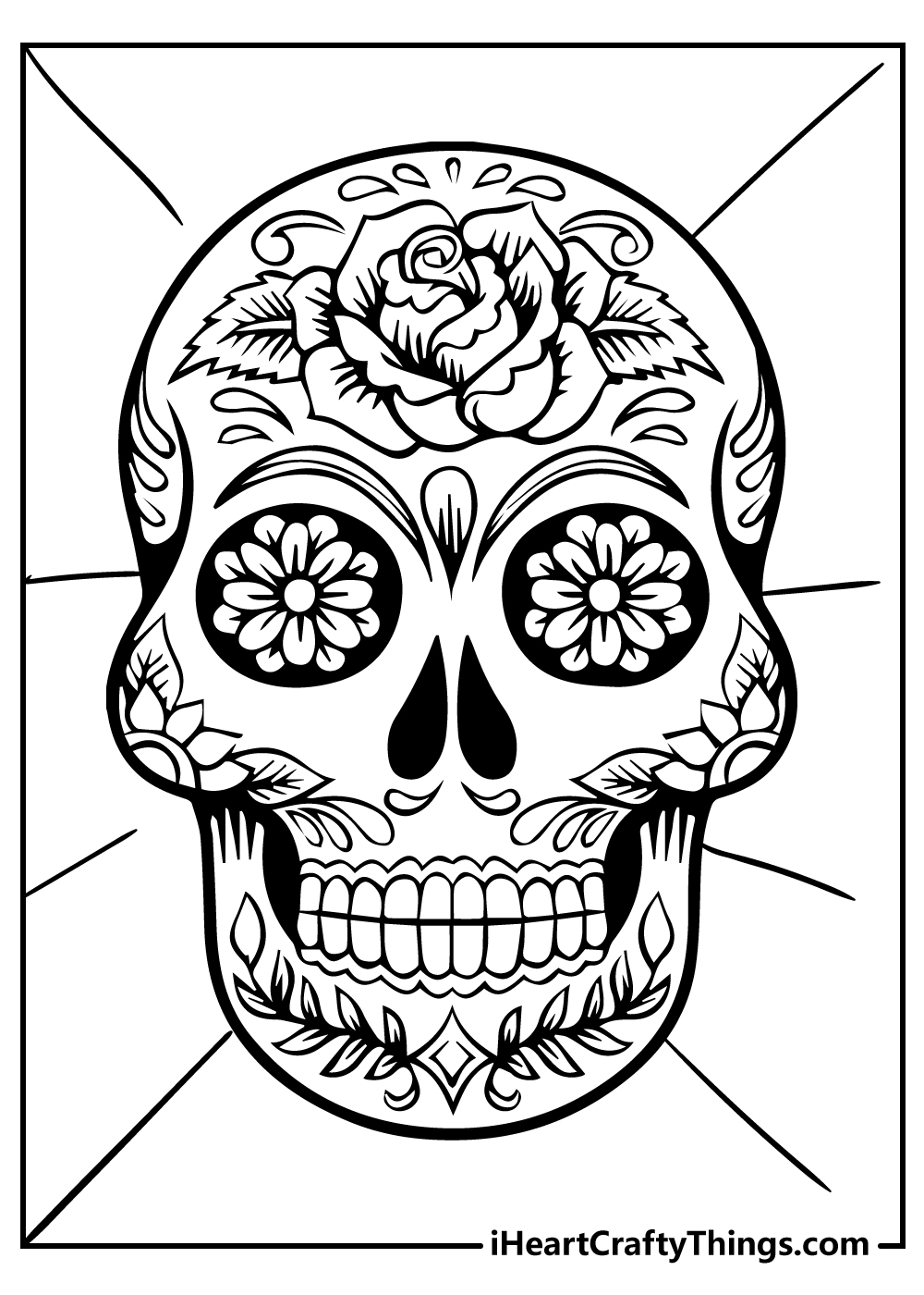 30 Sugar Skull Coloring Pages 100 Free Printables 