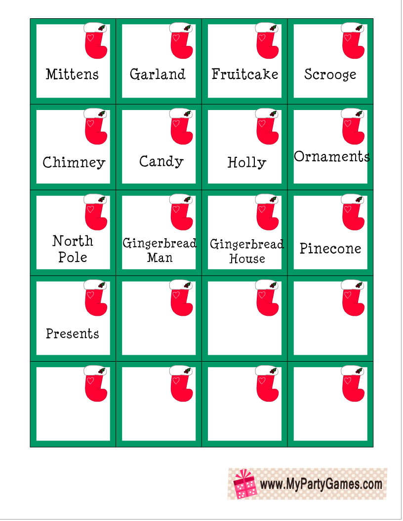 33 Free Printable Christmas Pictionary Clue Cards