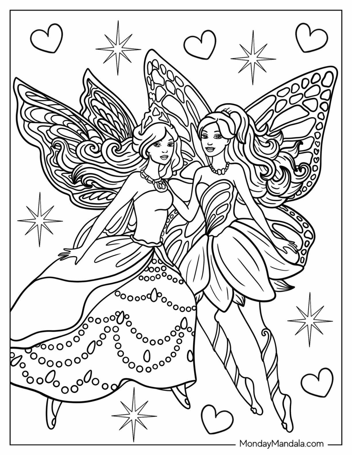 Free Printable Fairy Coloring Pages