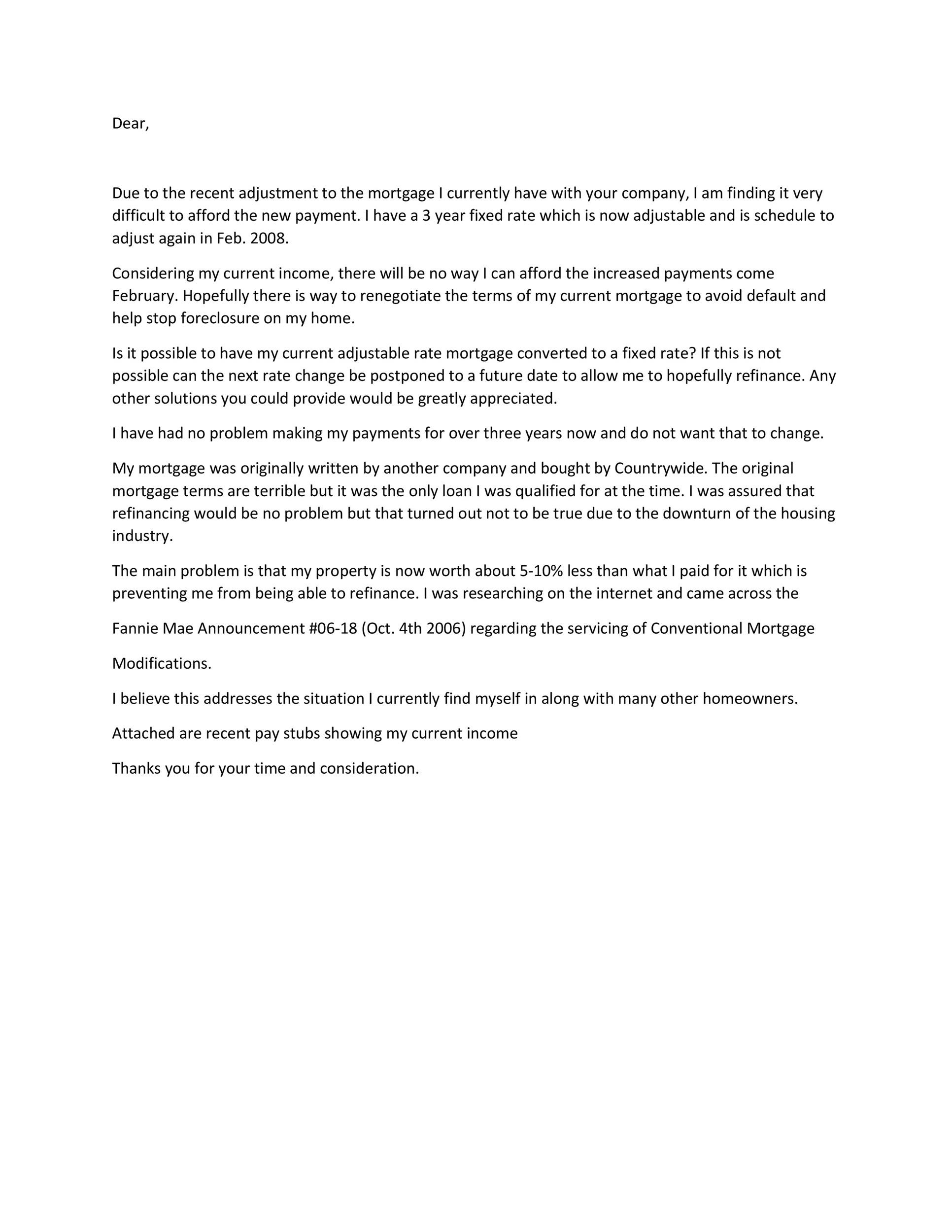 35 Simple Hardship Letters Financial For Mortgage For Immigration 