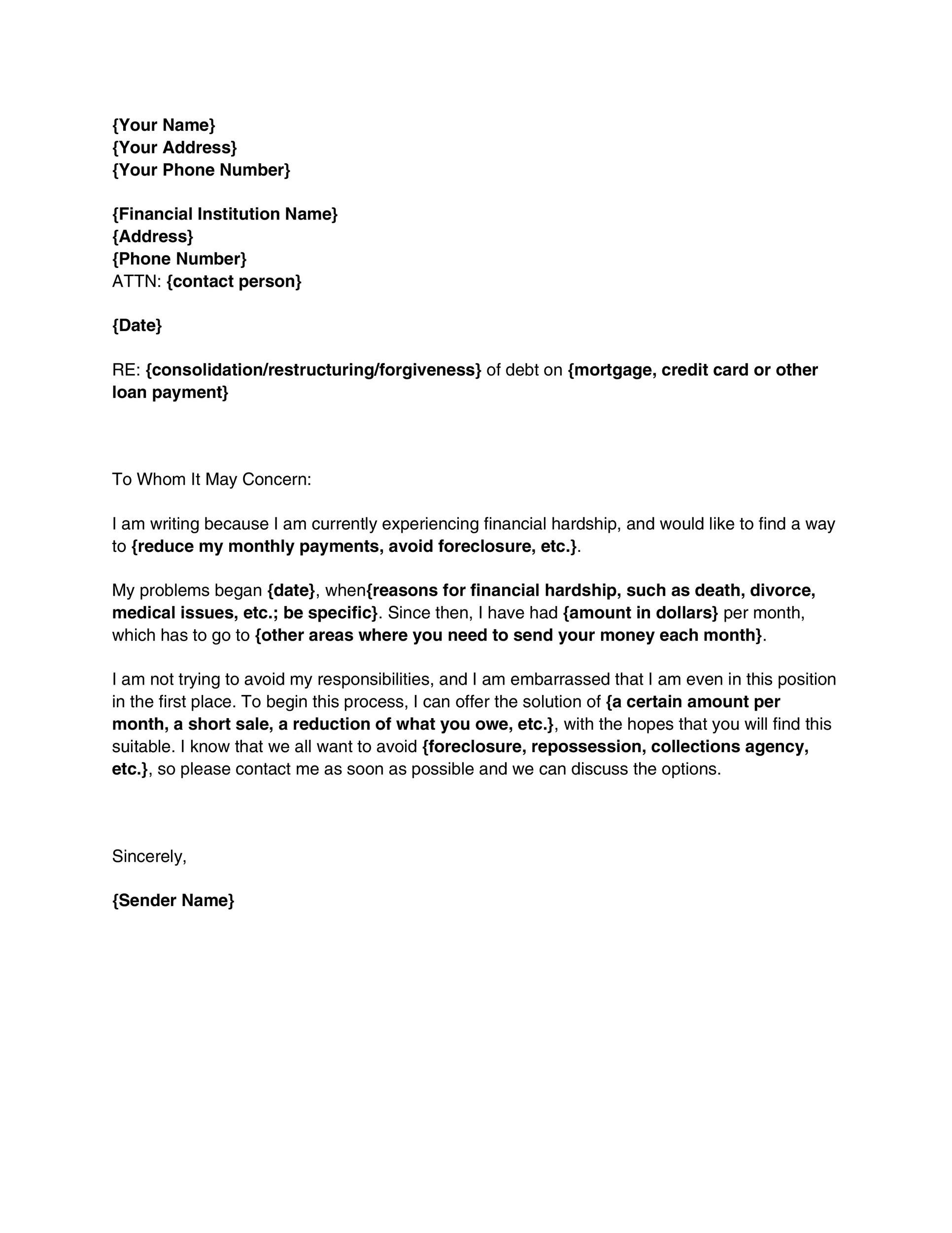 35 Simple Hardship Letters Financial For Mortgage For Immigration 