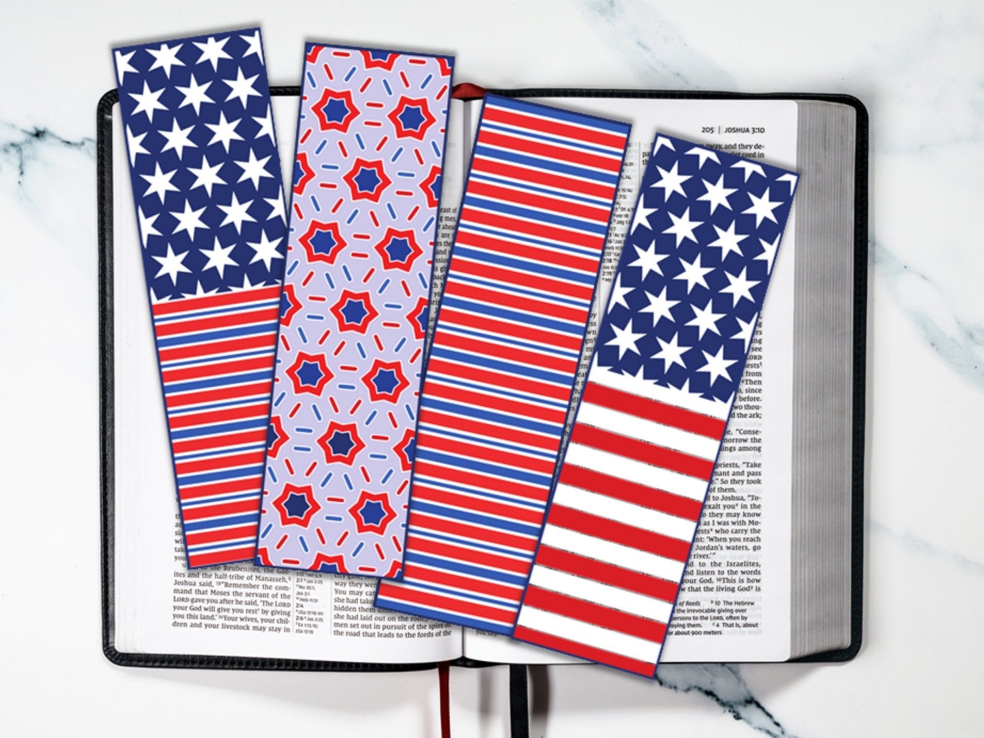 4 Patriotic Bookmarks PDF Printable Veterans Day Gifts For Veterans Fourth Of July Bookmarks American Flag Bookmarks Digital Download