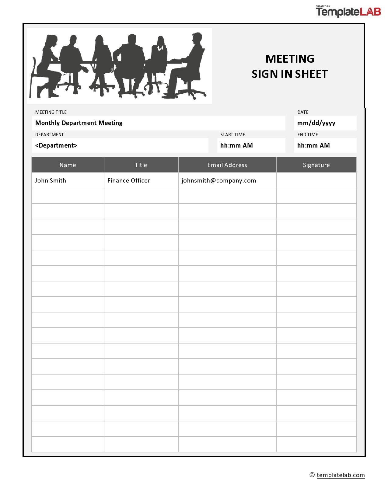 Free Printable Sign Up Sheet