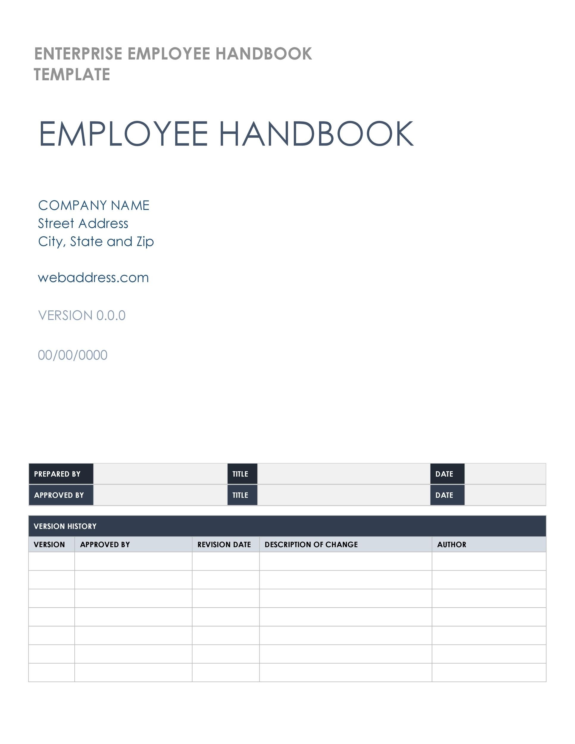 42 Best Employee Handbook Templates Examples TemplateLab
