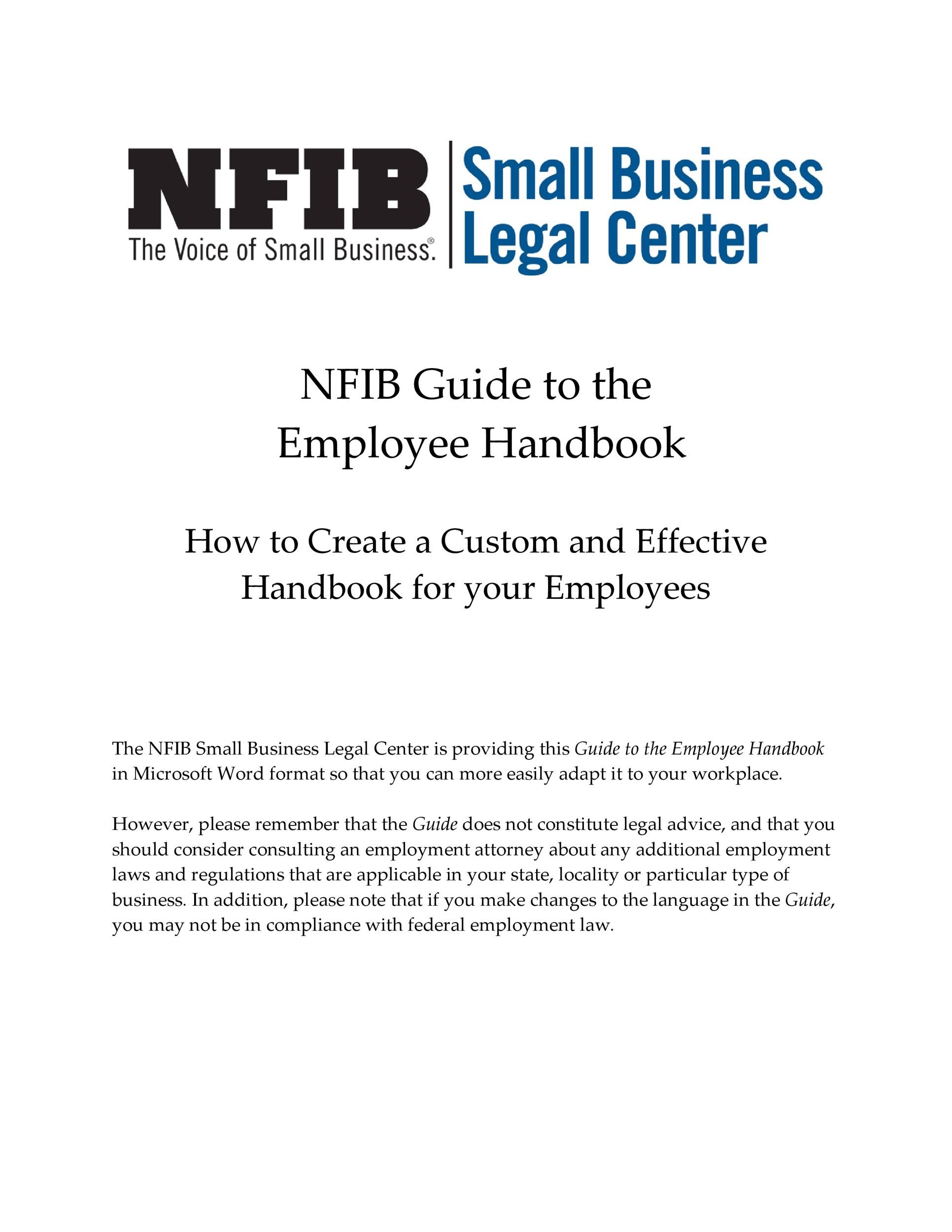Free Printable Employee Handbook