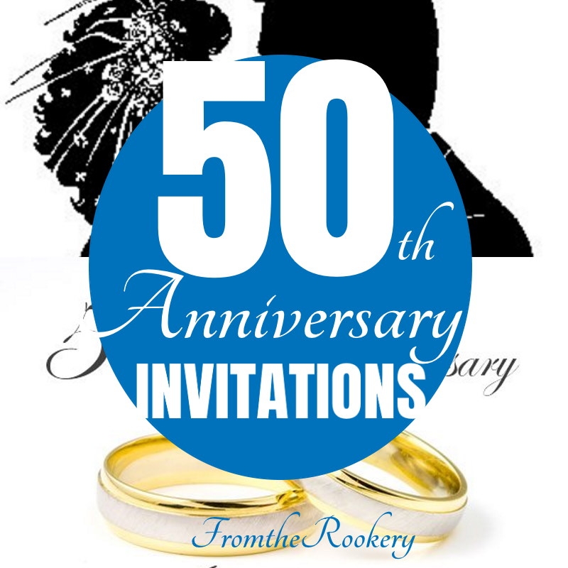 50th Anniversary Invitations Golden Wedding Invites
