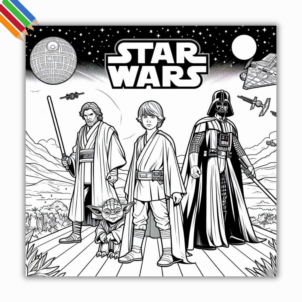 60 Coloring Pages Star Wars Unique Free Printable PDF 